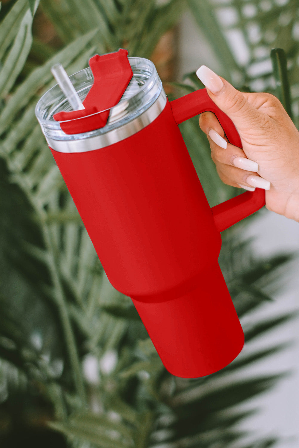Light Blue 304 Stainless Steel Double Insulated Tumbler Mug with Straw