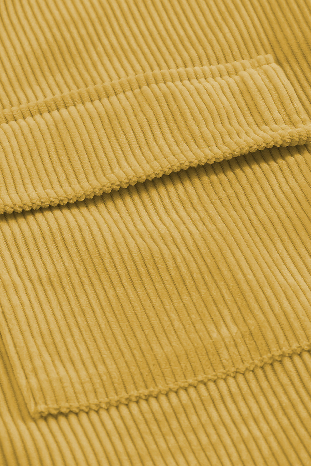 Beige Button Up Patch Pocket Corduroy Shacket