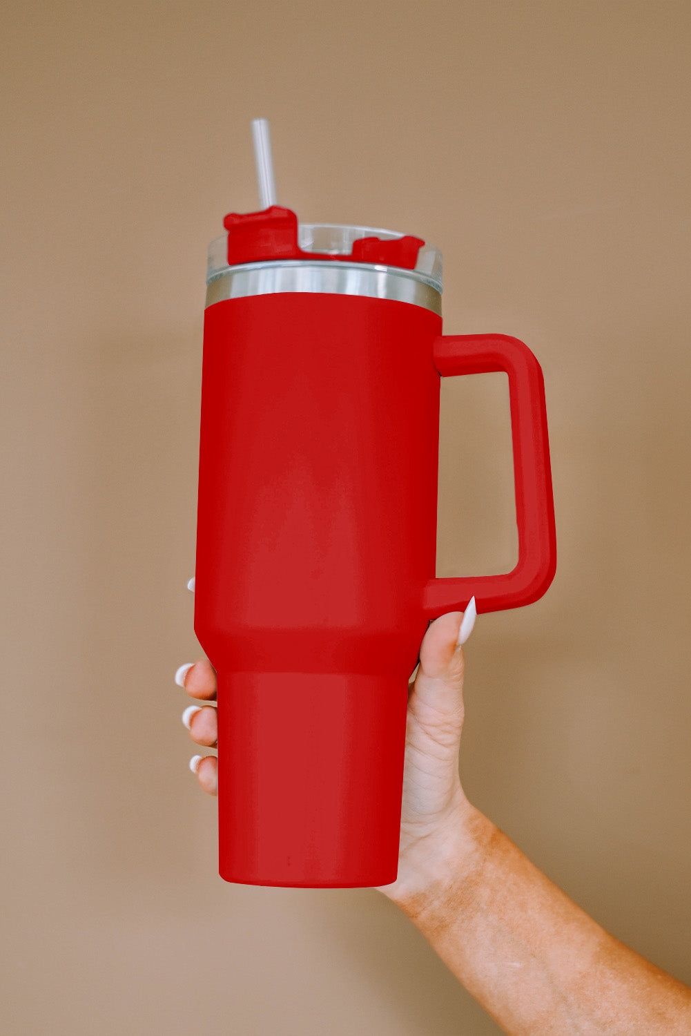 Light Blue 304 Stainless Steel Double Insulated Tumbler Mug with Straw