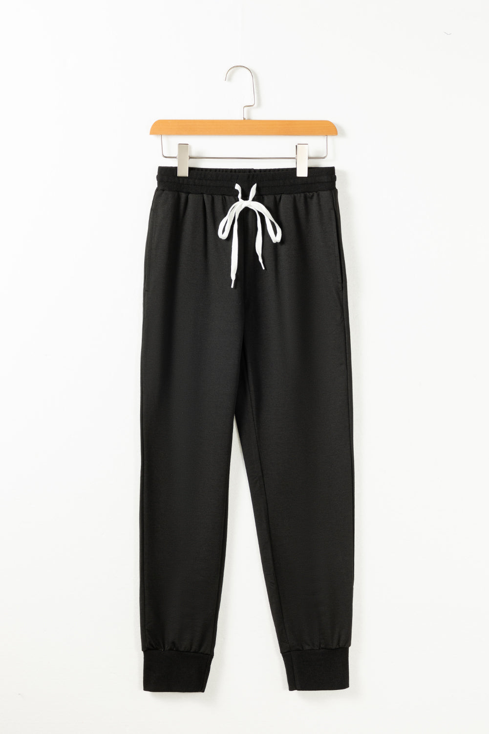 Gray Solid Color Cropped Hoodie and High Waist Joggers Loungewear Set