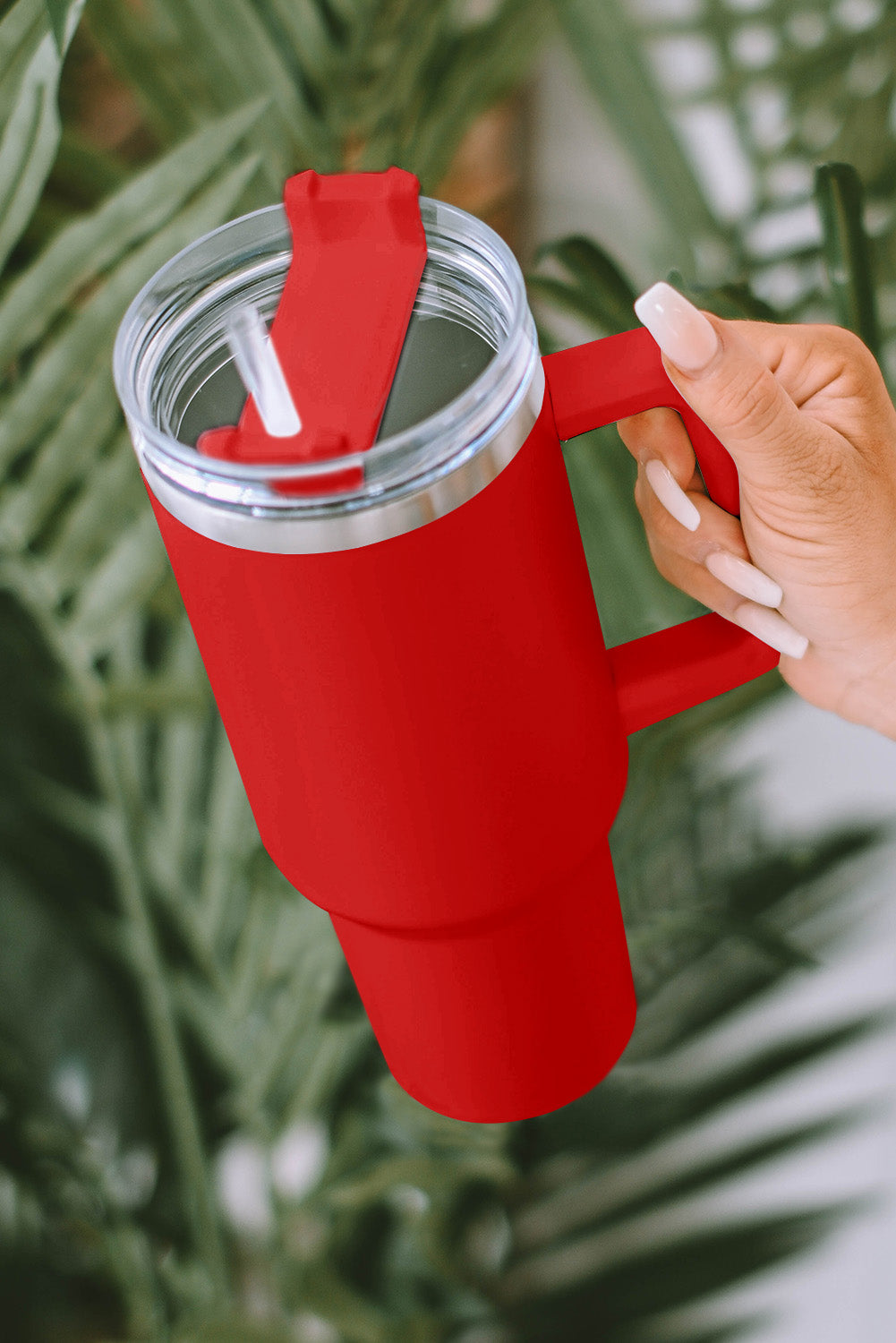 Light Blue 304 Stainless Steel Double Insulated Tumbler Mug with Straw