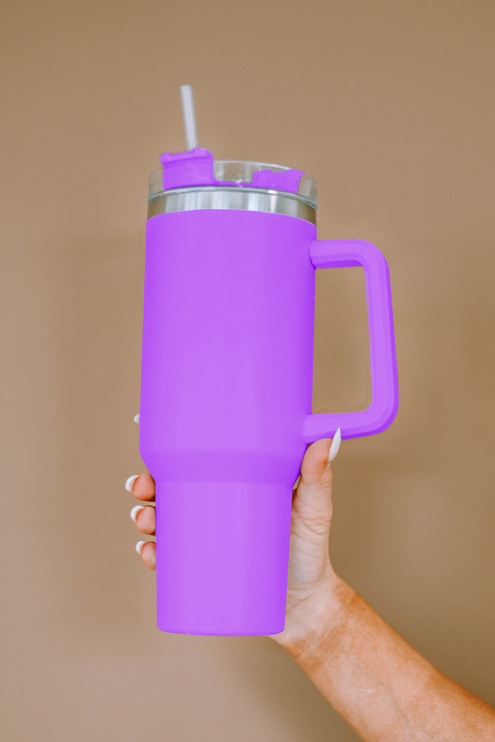 Light Blue 304 Stainless Steel Double Insulated Tumbler Mug with Straw