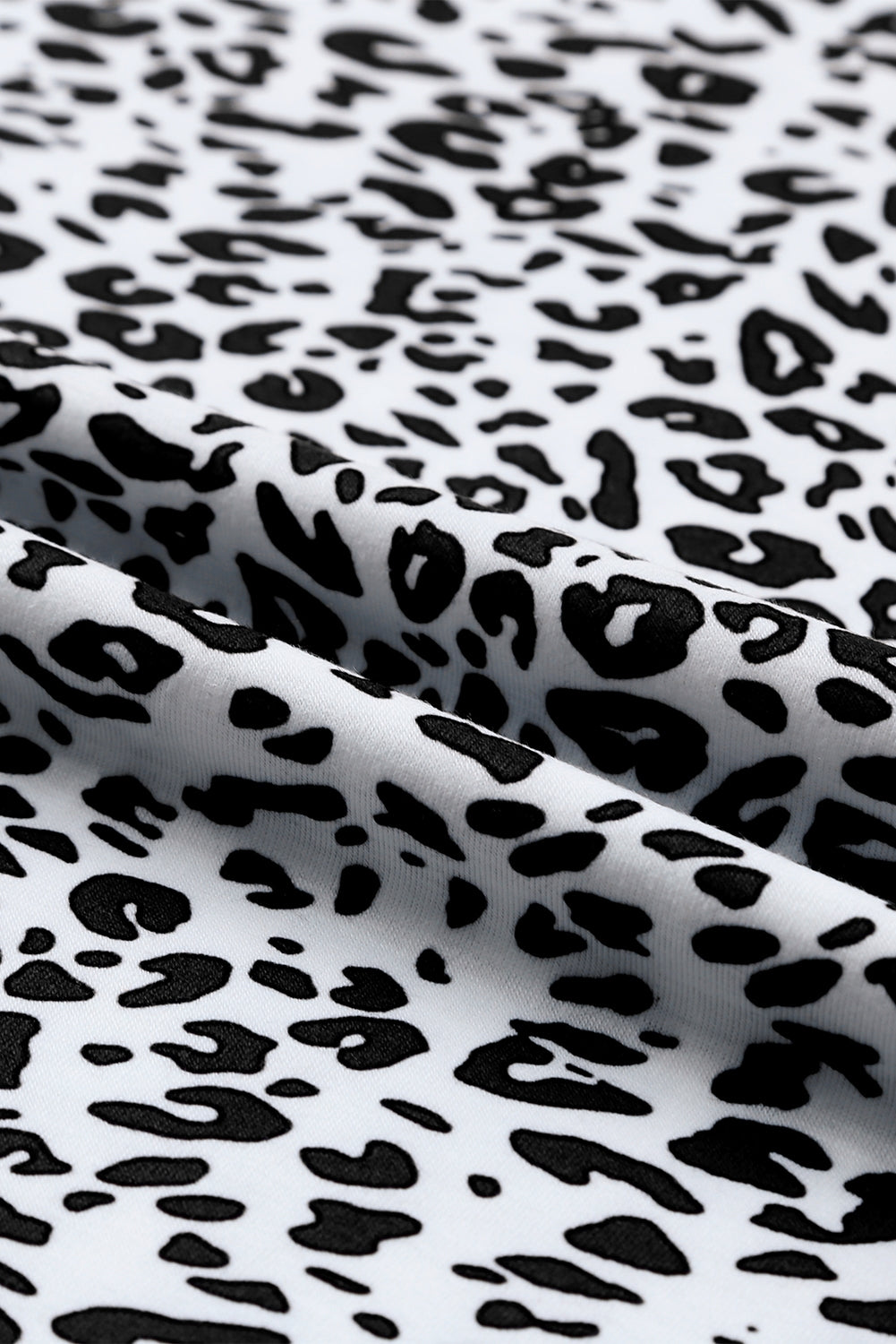 White Cheetah V Neck Casual Tank Top