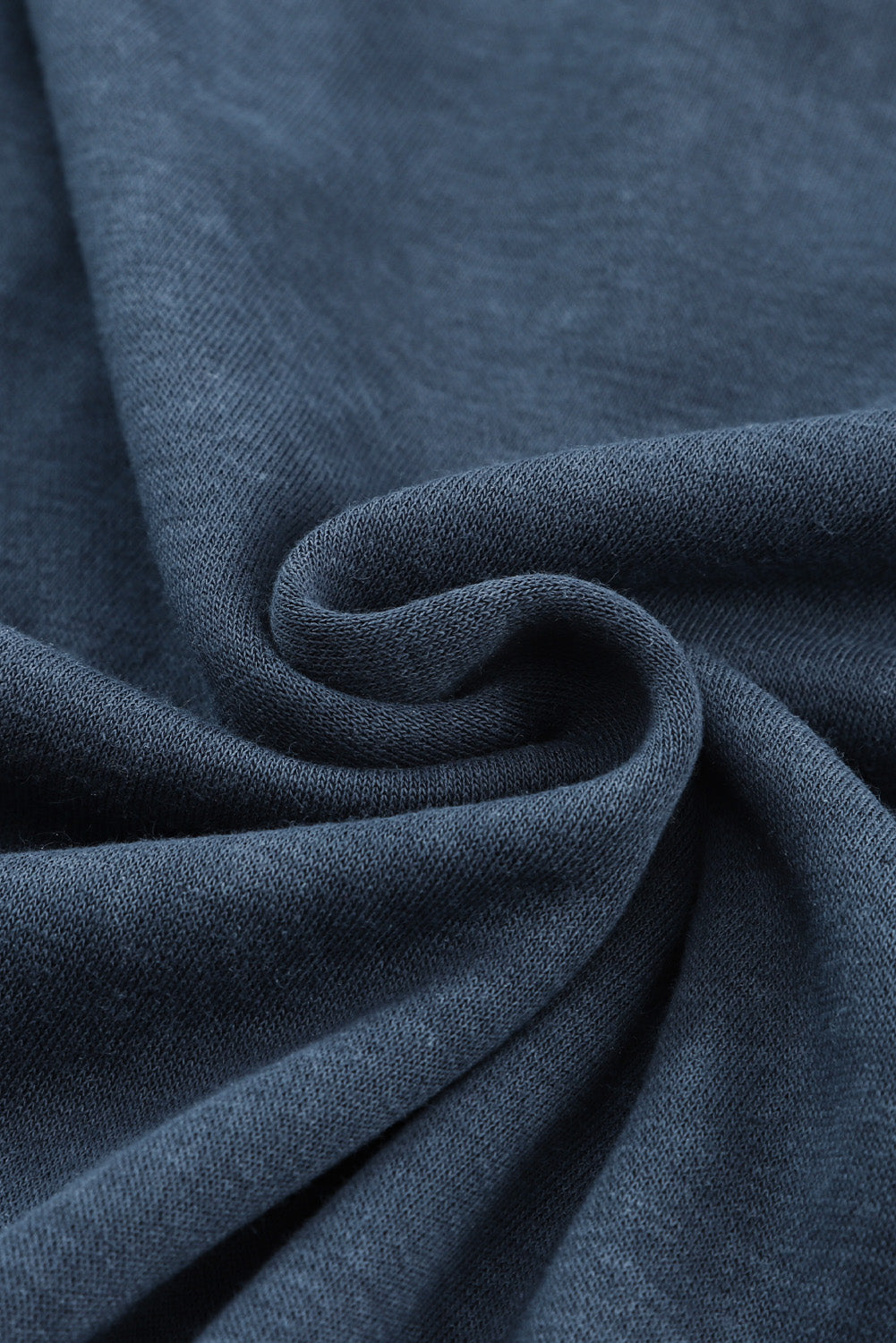Sky Blue Plain Drop Shoulder Crew Neck Pullover Sweatshirt