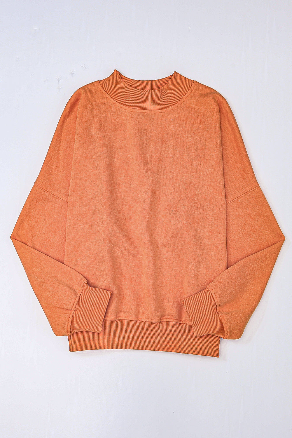 Sky Blue Plain Drop Shoulder Crew Neck Pullover Sweatshirt