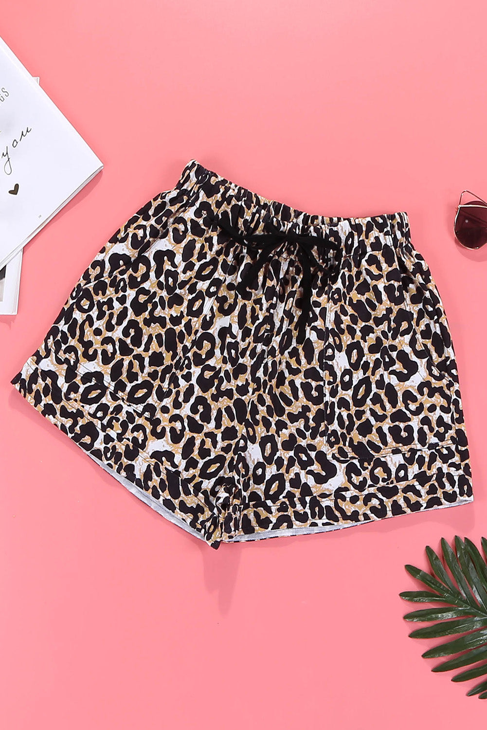 Casual Elastic Waist Drawstring Womens Camouflage Shorts