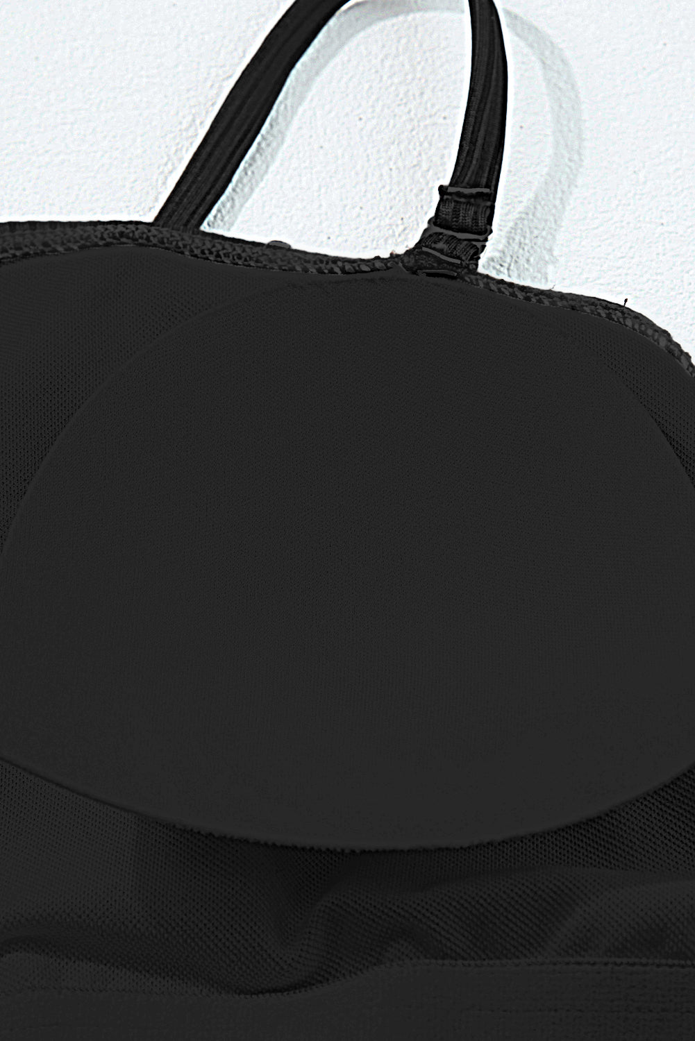 Black Side Drawstring Cutout Ribbed One Piece Swimsuit