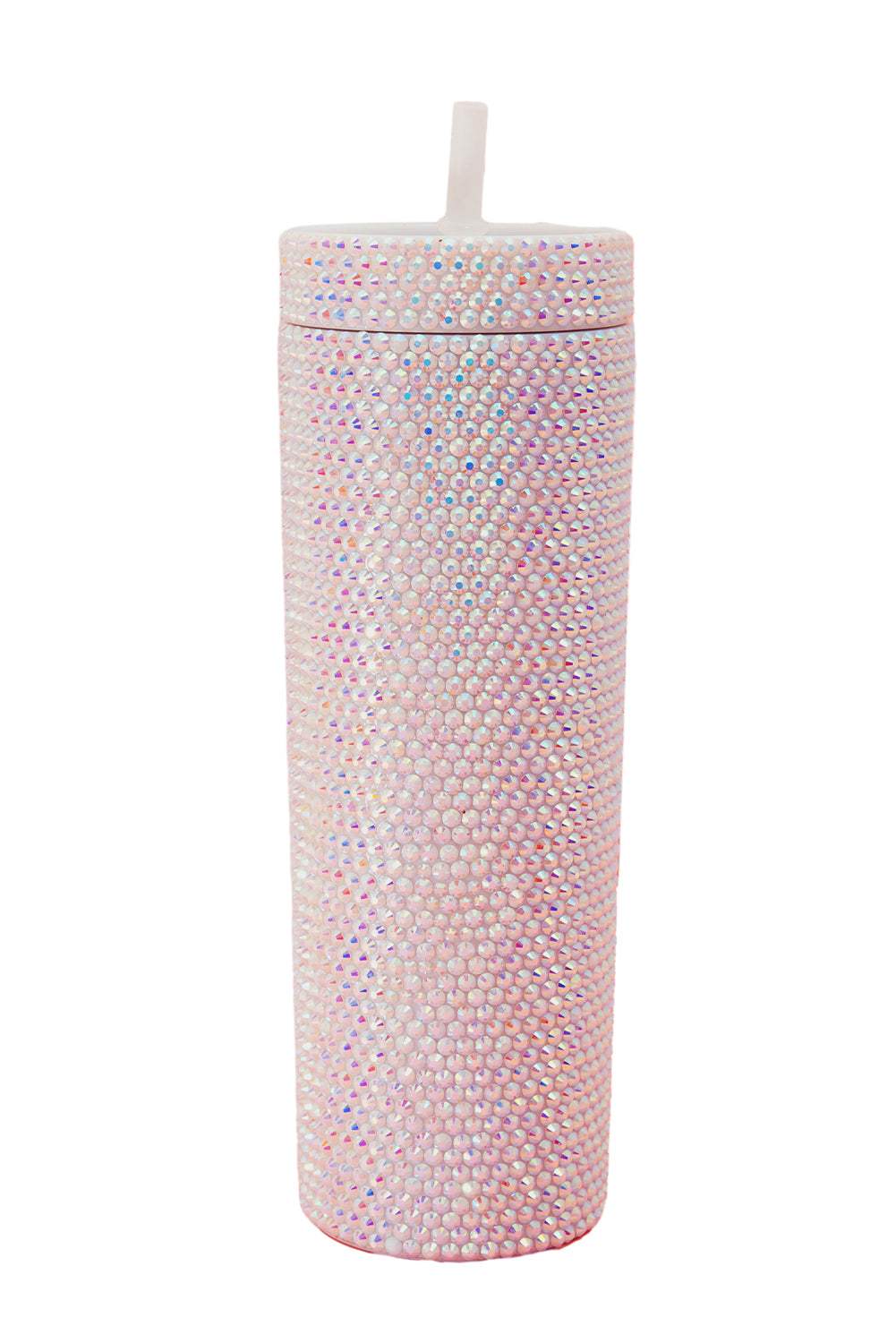 Black 16oz Full Rhinestone Straw Tumbler Cup