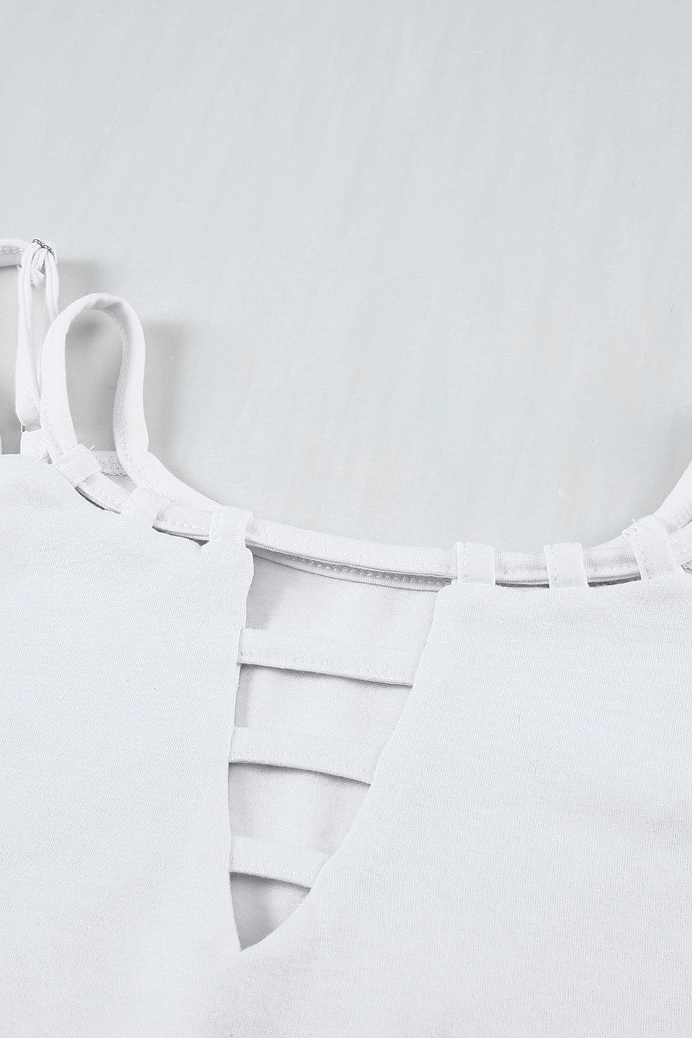 Black Basic Ladder Hollow-out Cami Top