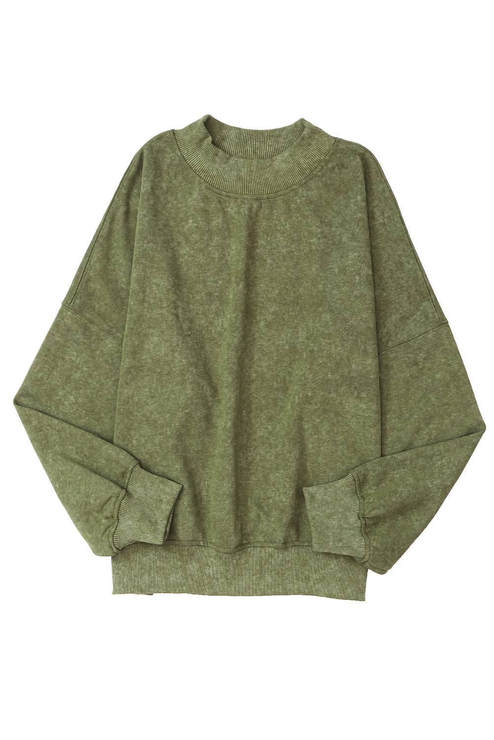 Sky Blue Plain Drop Shoulder Crew Neck Pullover Sweatshirt