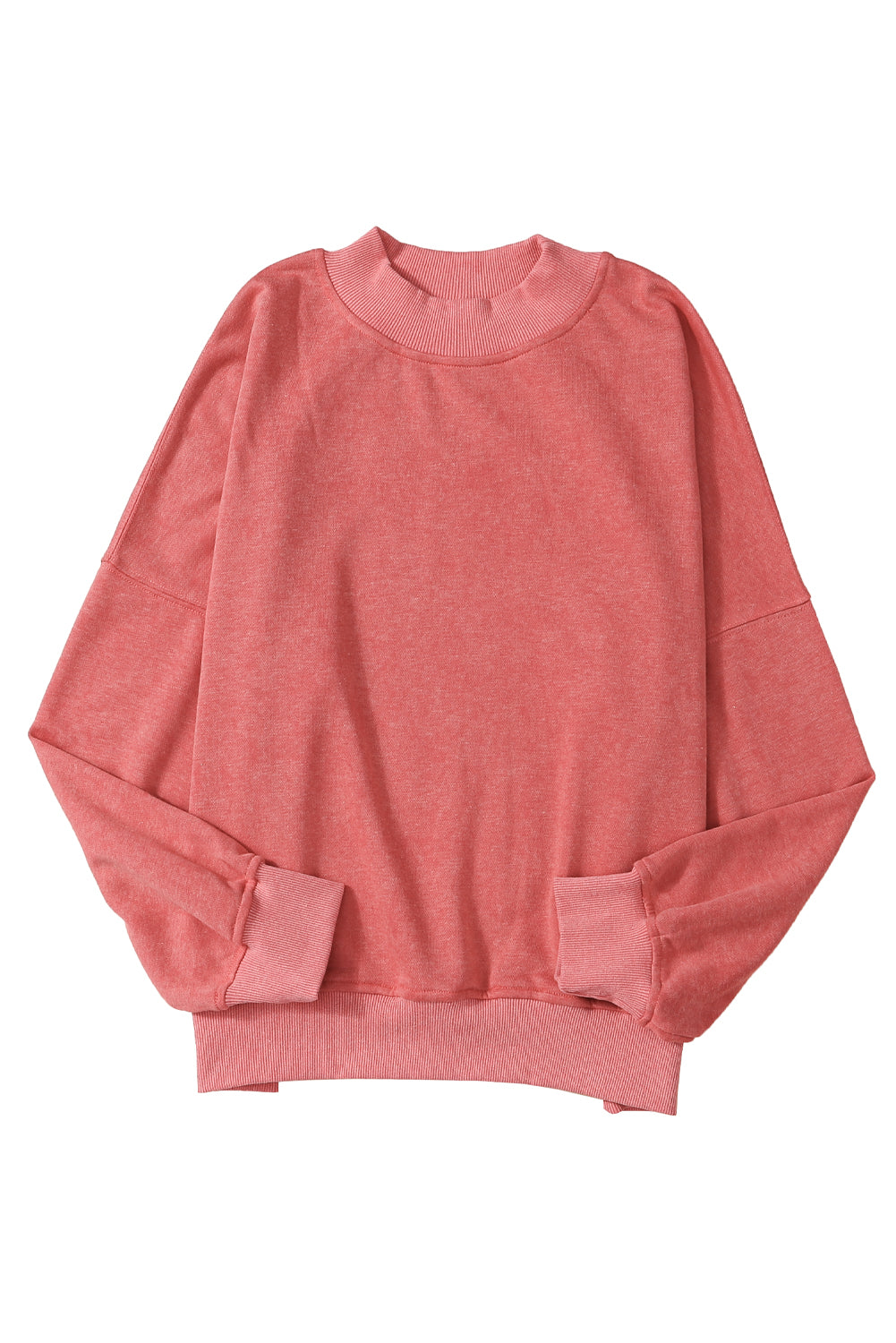 Sky Blue Plain Drop Shoulder Crew Neck Pullover Sweatshirt