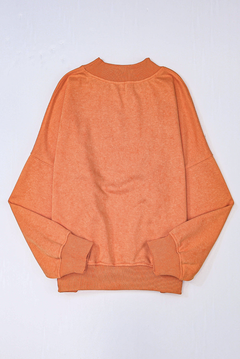 Sky Blue Plain Drop Shoulder Crew Neck Pullover Sweatshirt