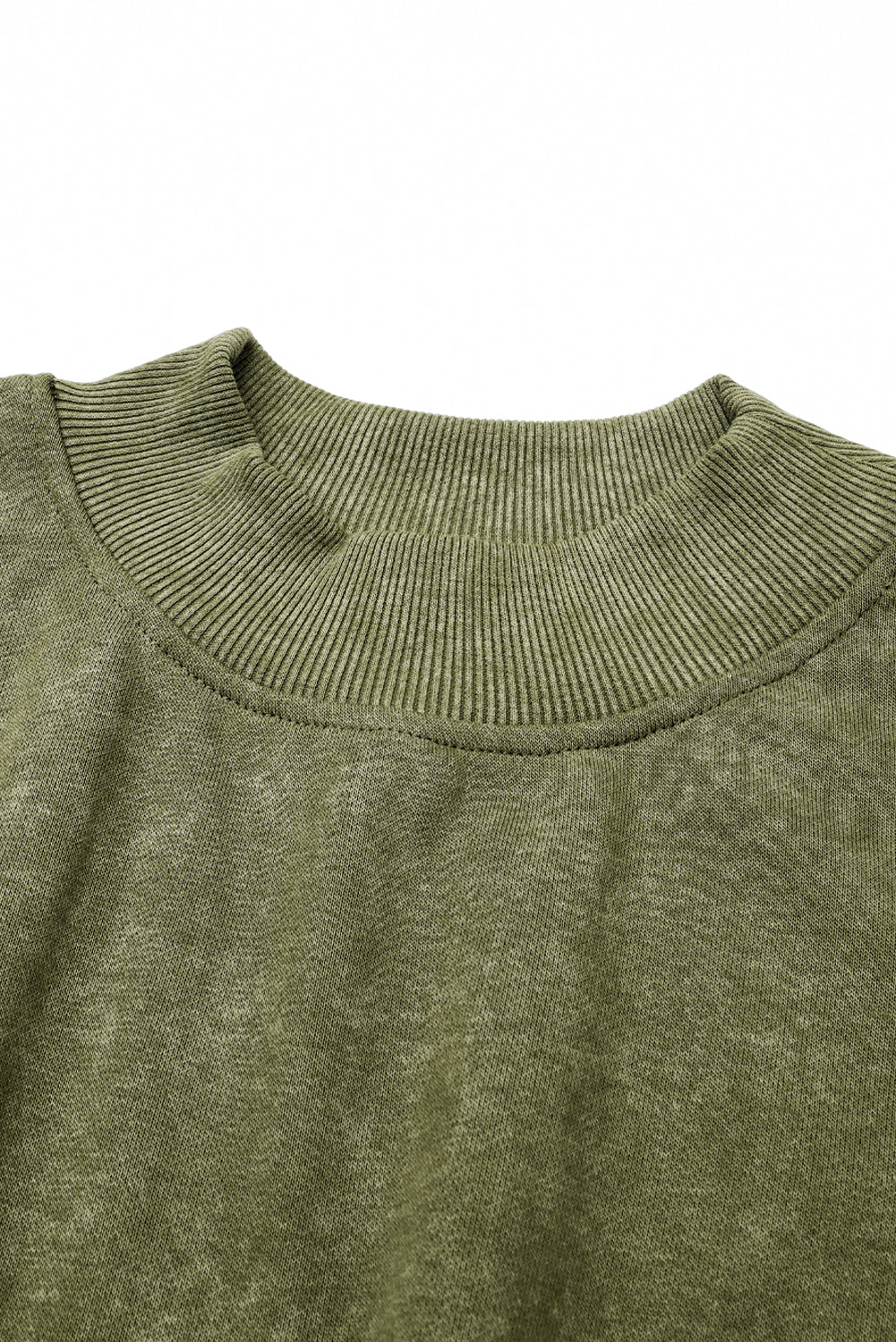 Sky Blue Plain Drop Shoulder Crew Neck Pullover Sweatshirt