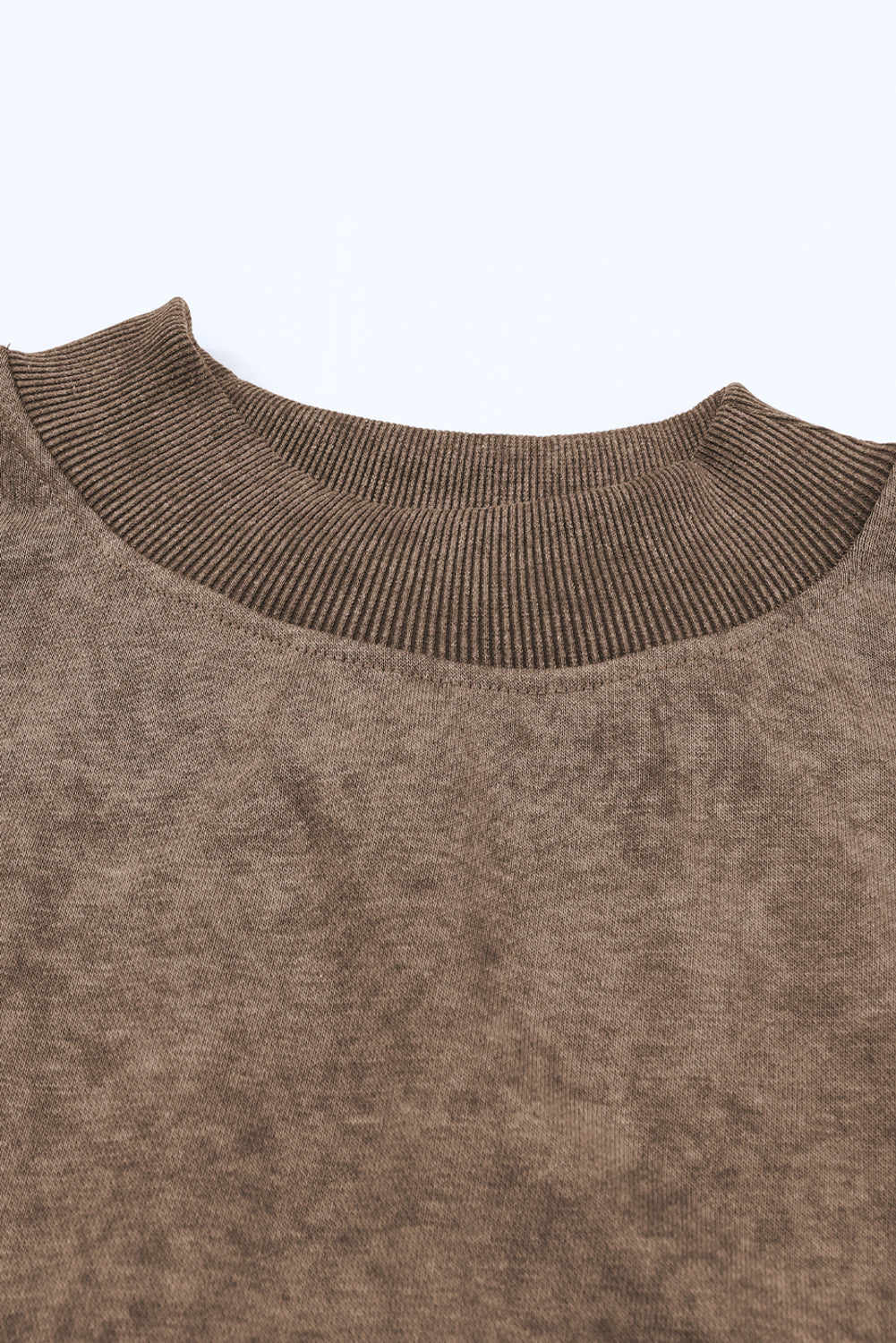 Sky Blue Plain Drop Shoulder Crew Neck Pullover Sweatshirt