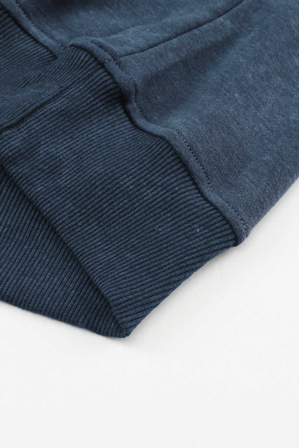 Sky Blue Plain Drop Shoulder Crew Neck Pullover Sweatshirt
