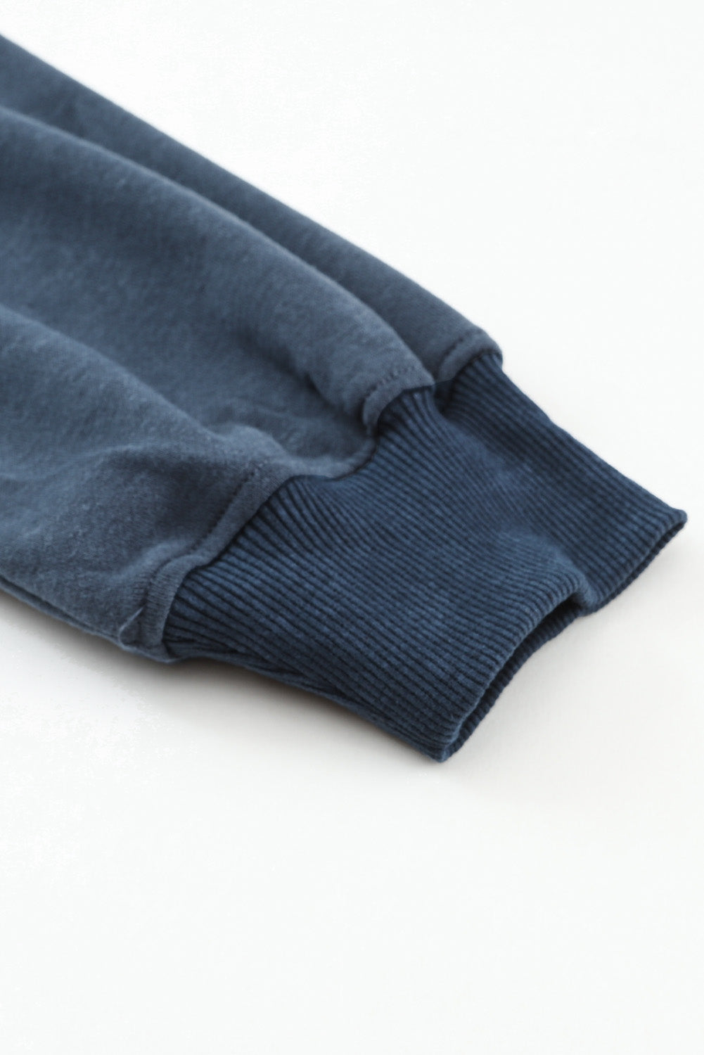 Sky Blue Plain Drop Shoulder Crew Neck Pullover Sweatshirt