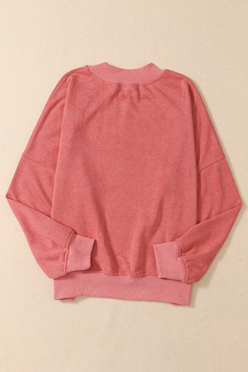 Sky Blue Plain Drop Shoulder Crew Neck Pullover Sweatshirt