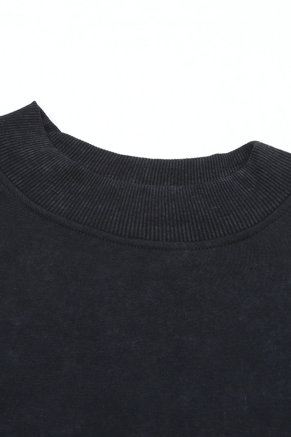 Sky Blue Plain Drop Shoulder Crew Neck Pullover Sweatshirt