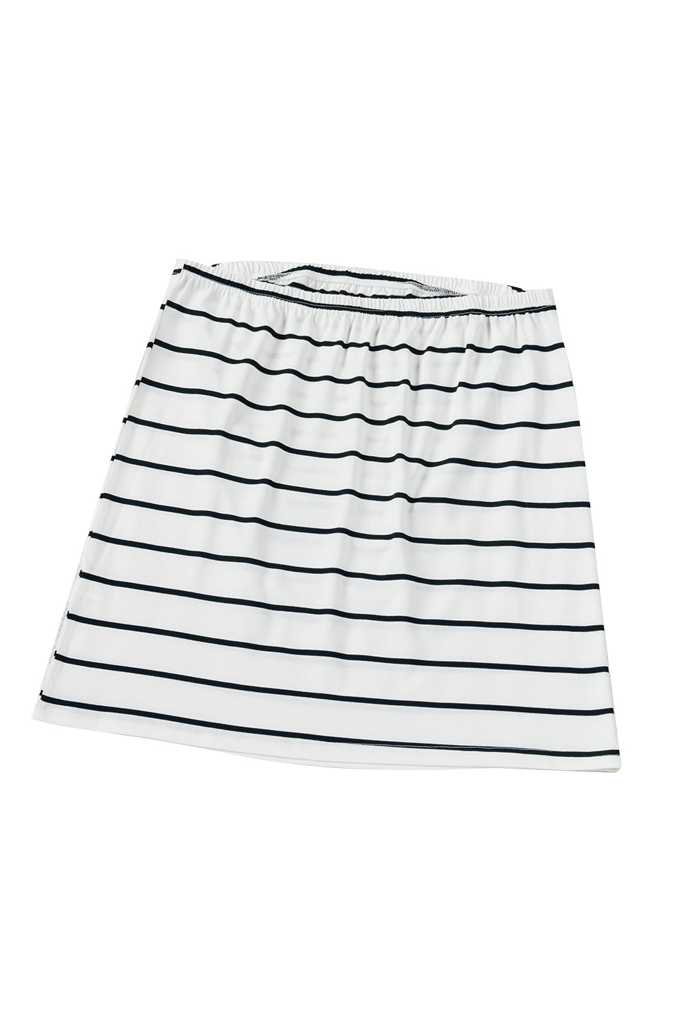 Black Casual Striped Strapless Bandeau Summer Top