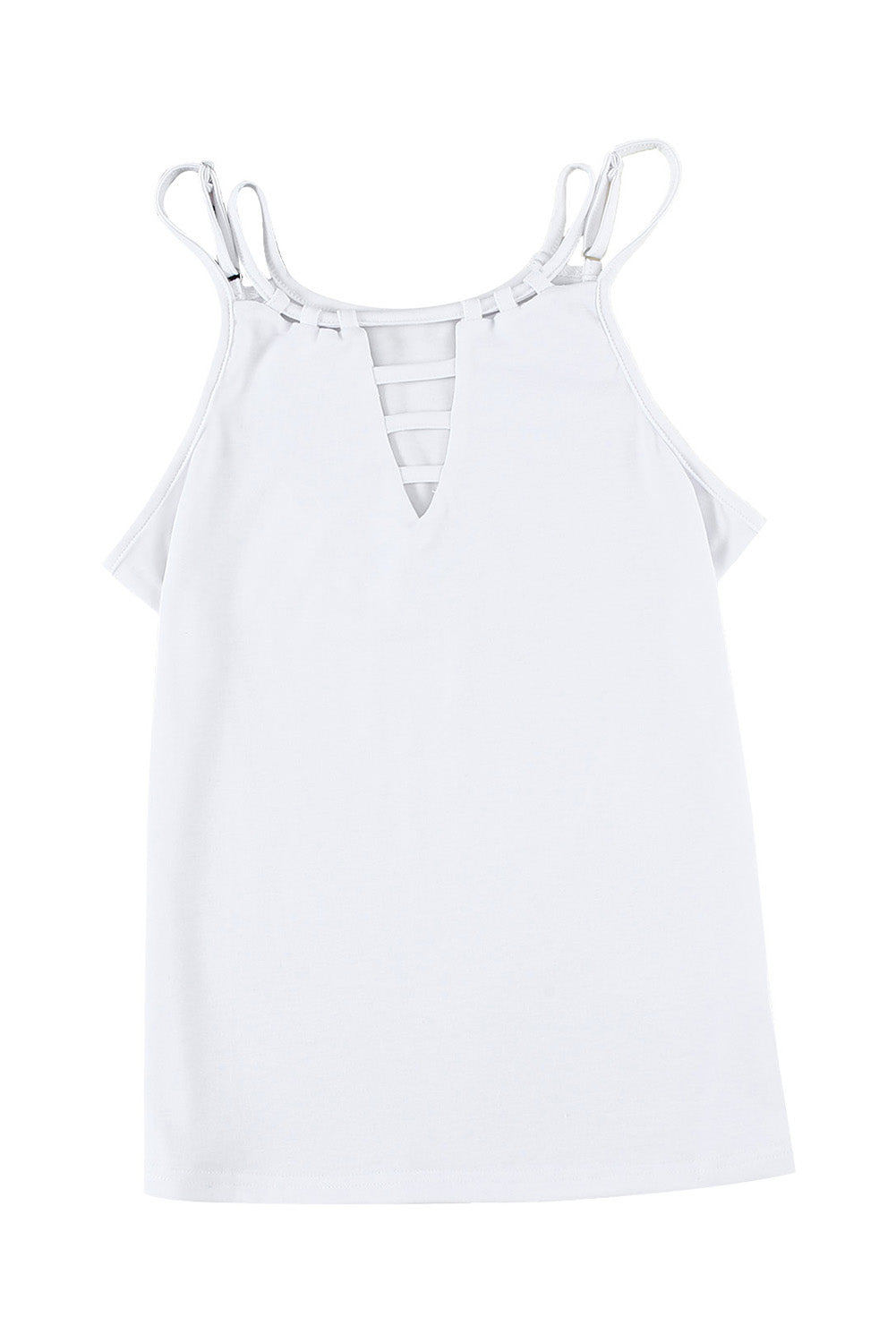 Black Basic Ladder Hollow-out Cami Top