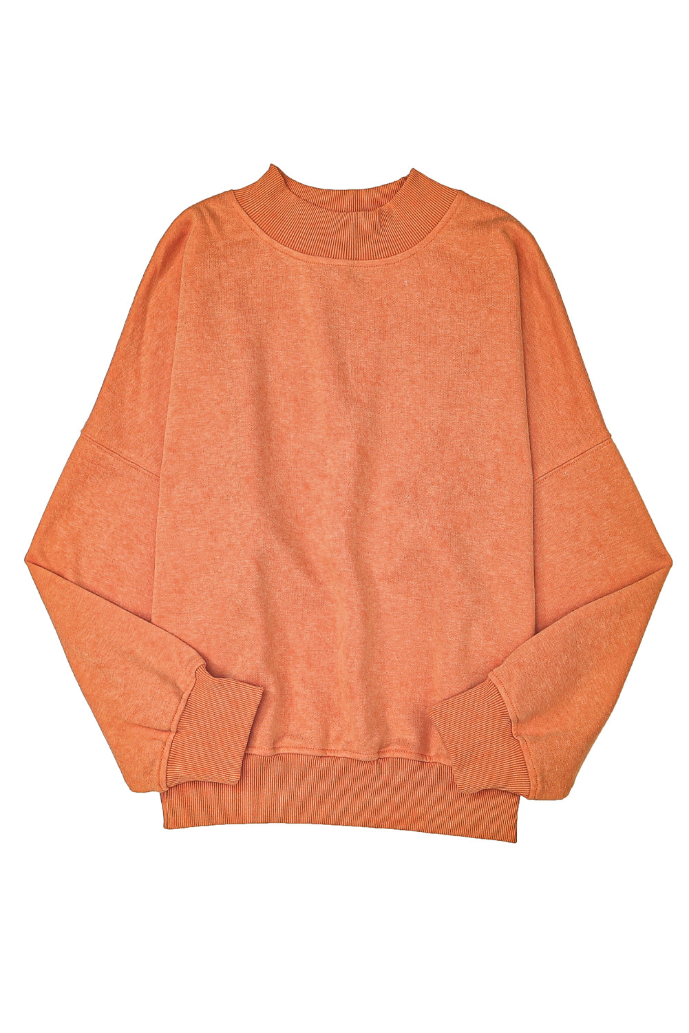 Sky Blue Plain Drop Shoulder Crew Neck Pullover Sweatshirt